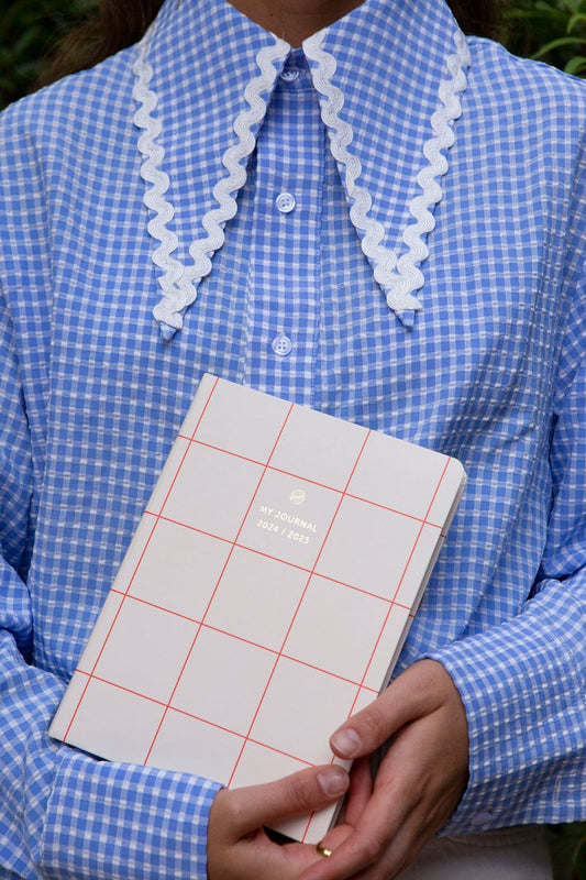 A5 Notebook Checkered Red