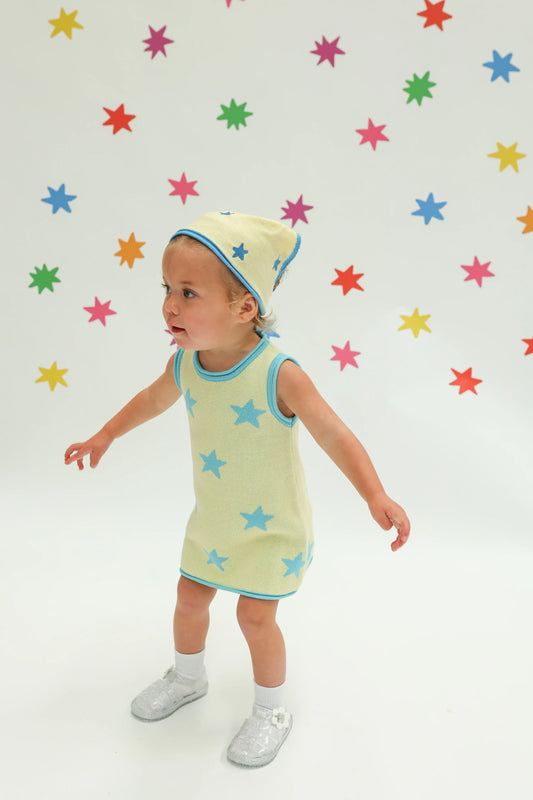 Stars Align Dress ~ Yellow + Blue
