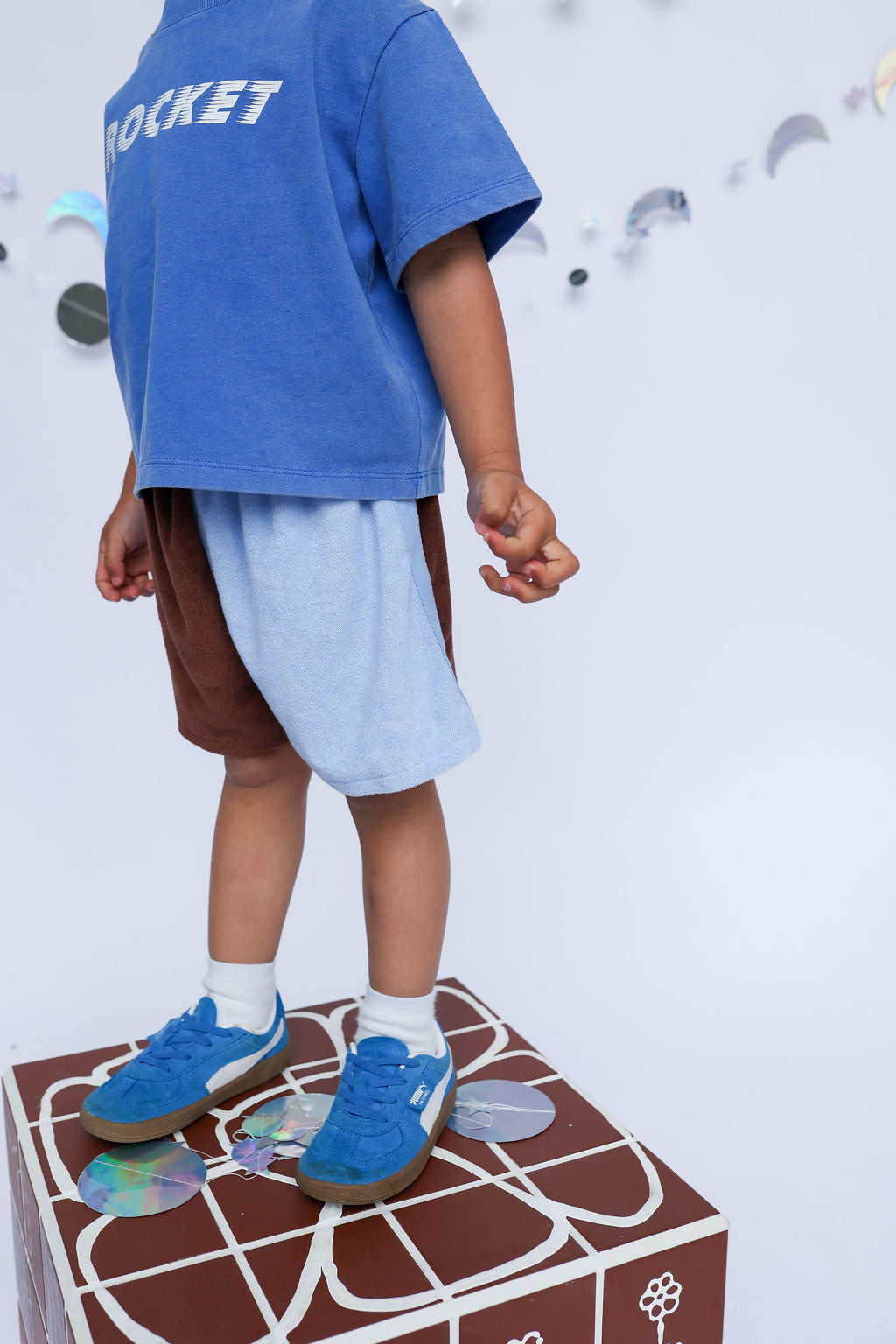 Lunar Shorts - Blue + Chocolate