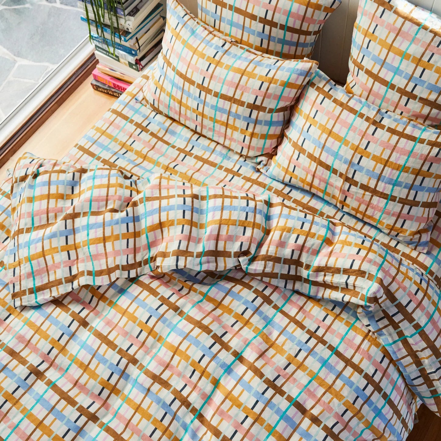 Cady Check Linen Pillowcase Set