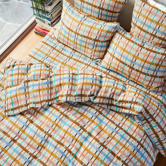 Cady Check Linen Pillowcase Set