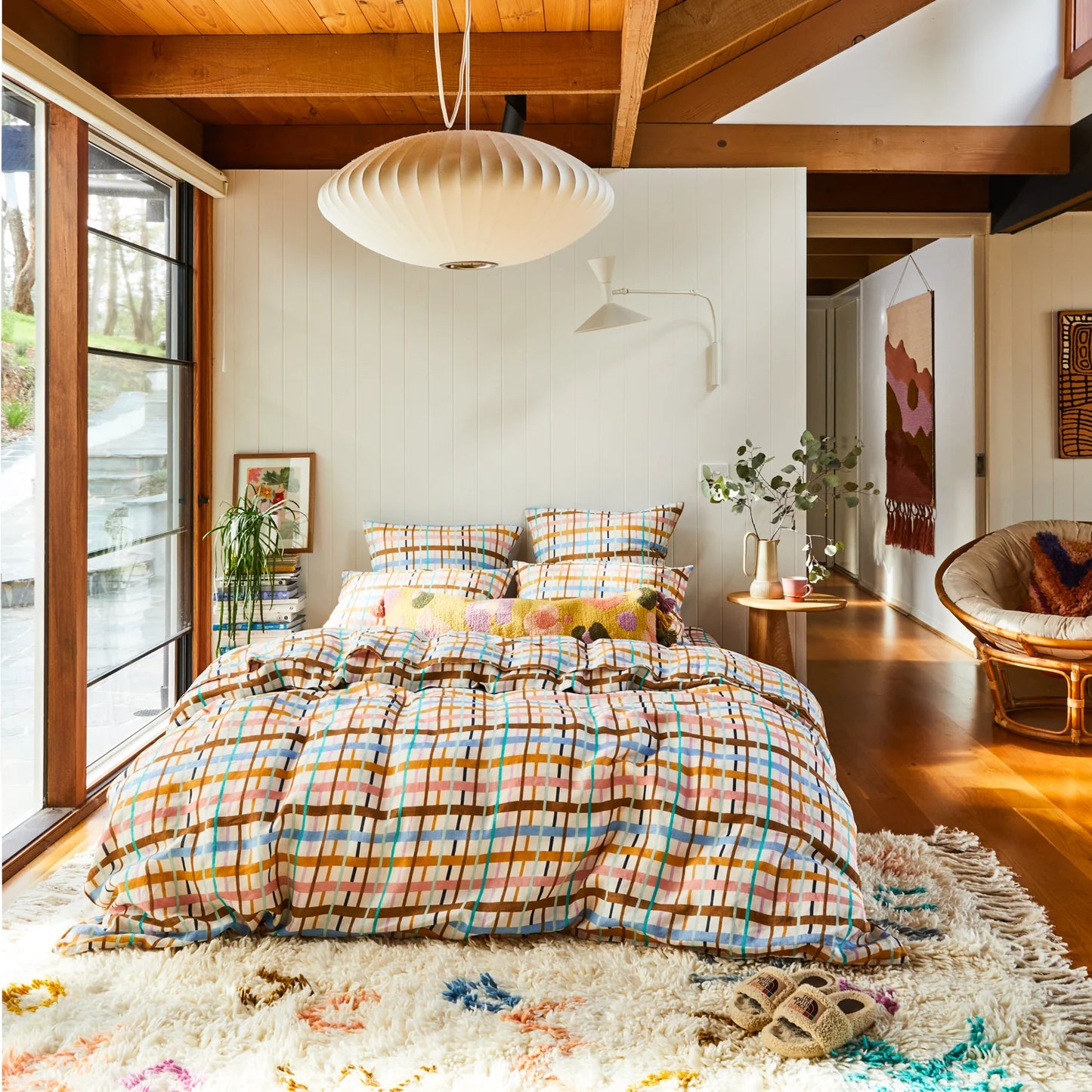 Cady Check Linen Quilt Cover