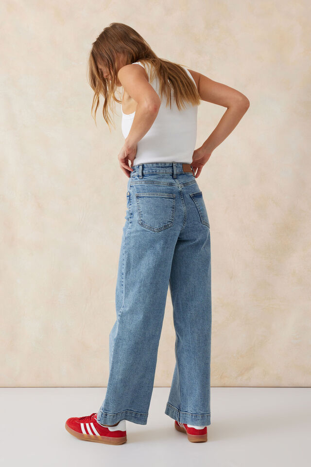 Evie Wide Leg Jean Vintage Blue