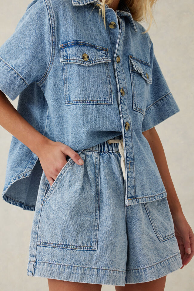 Relaxed Everyday Short Vintage Blue