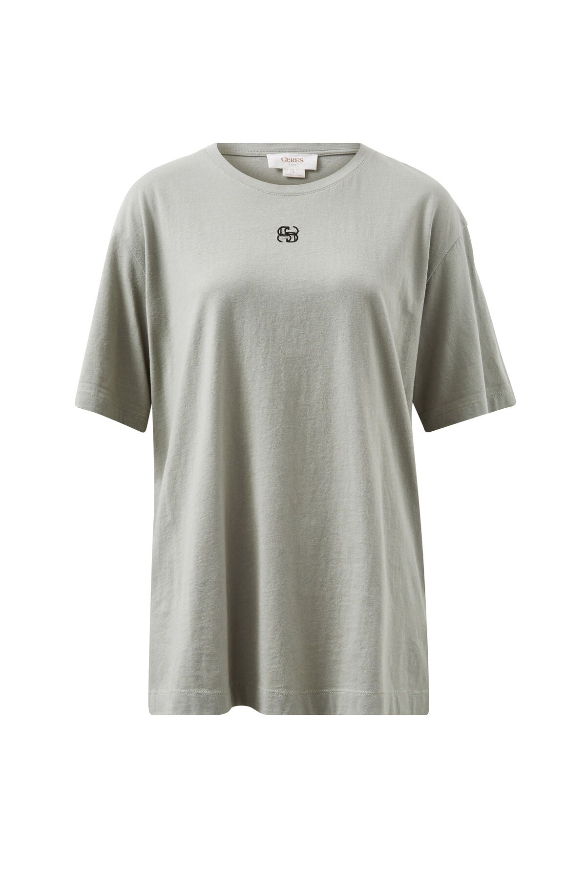 Longline Step Hem Tee - Soft Sage