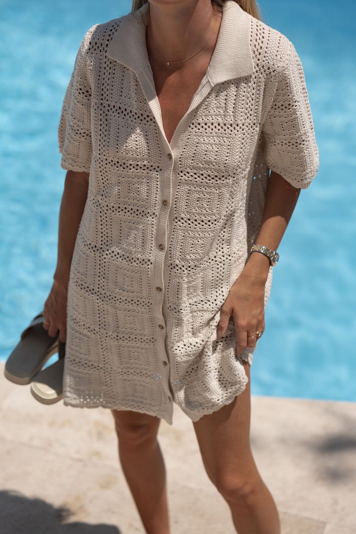 Square Knit Mini Dress