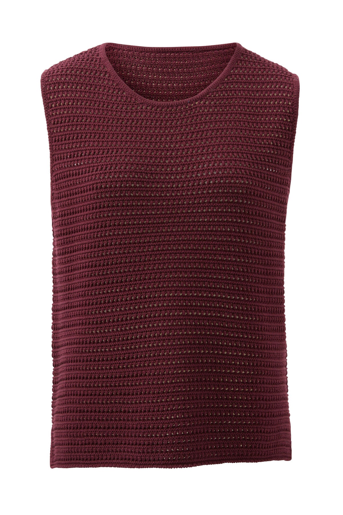Mesh Knit Tank Wine