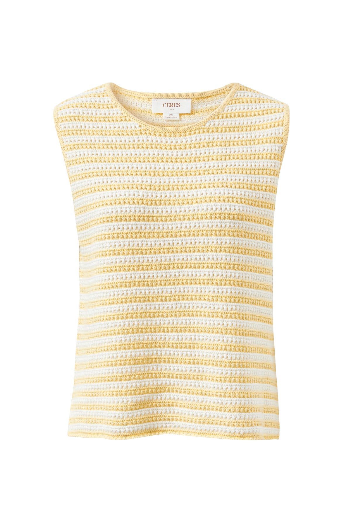 Margot Knit Tank Butter Milk Stripe