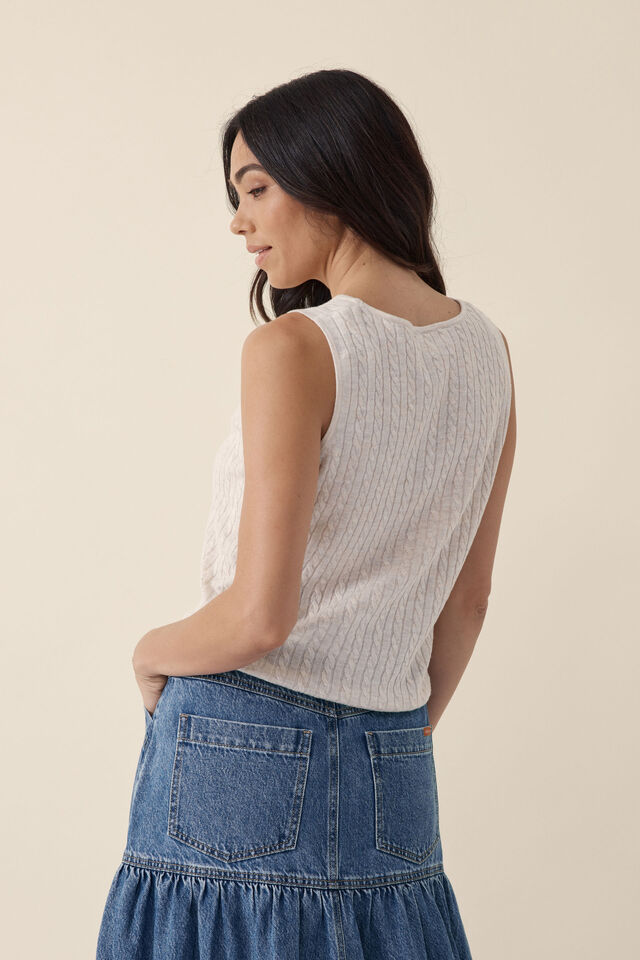 Cable Soft Knit Tank