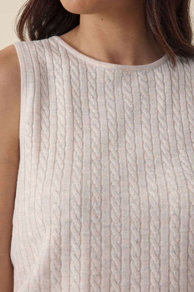 Cable Soft Knit Tank