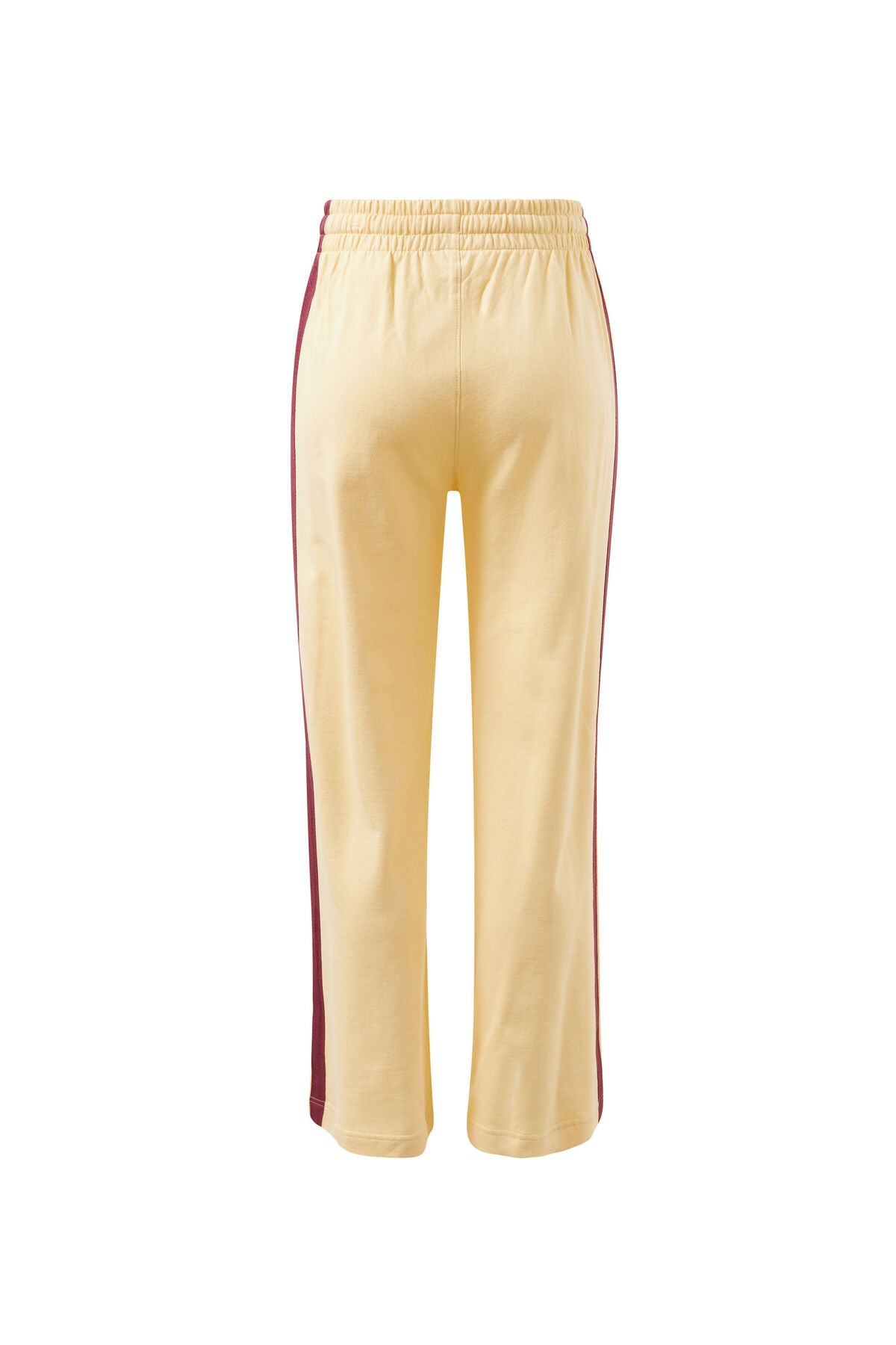 Gigi Wide Leg Terry Trackpant ~ Butter + Burgundy