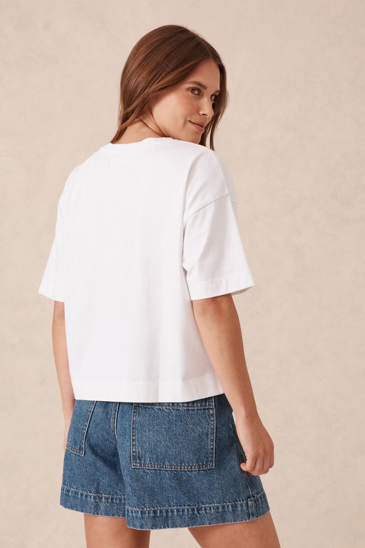 Boxy Pocket Tee White