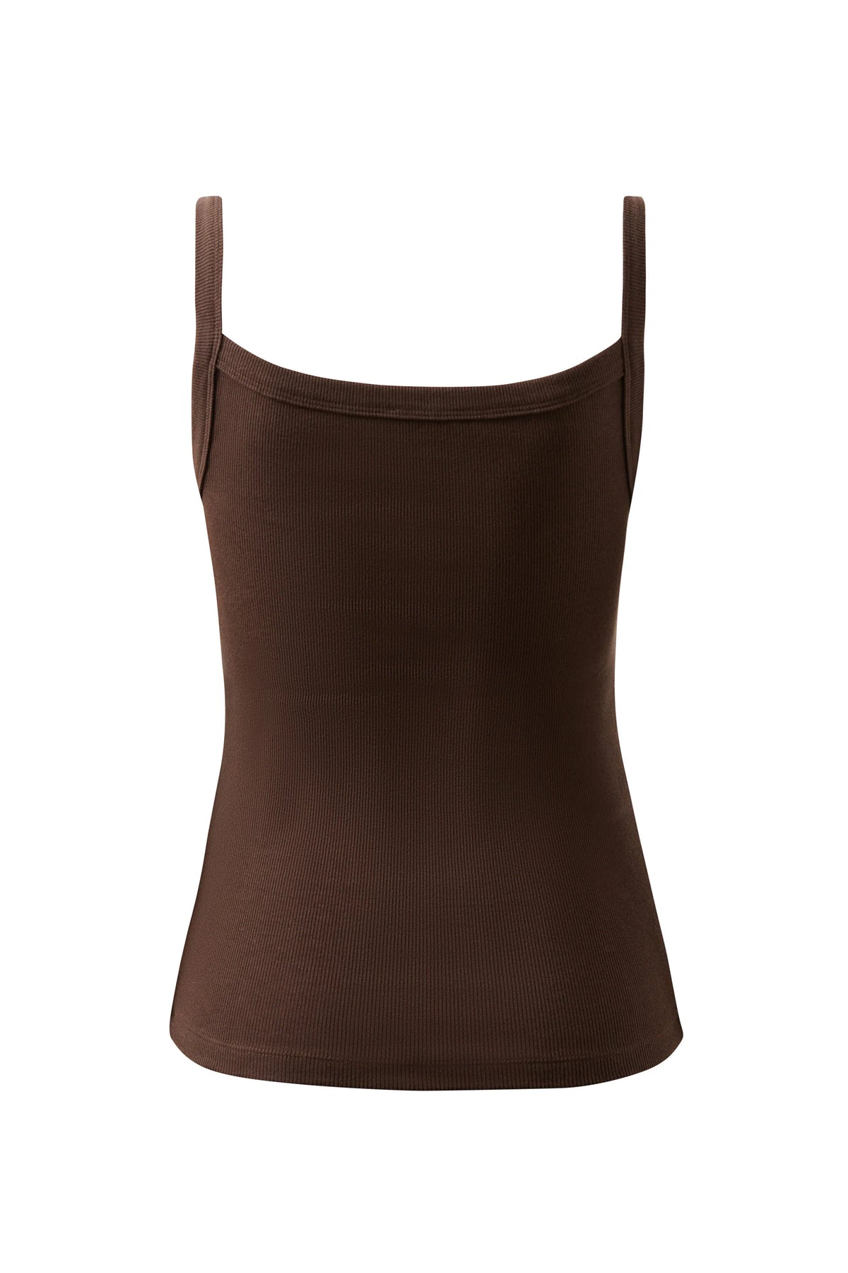 Sophie Rib Singlet ~ Brunette Brown