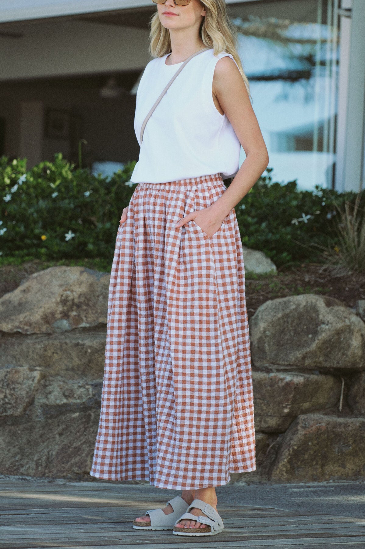 Gingham Maxi Skirt