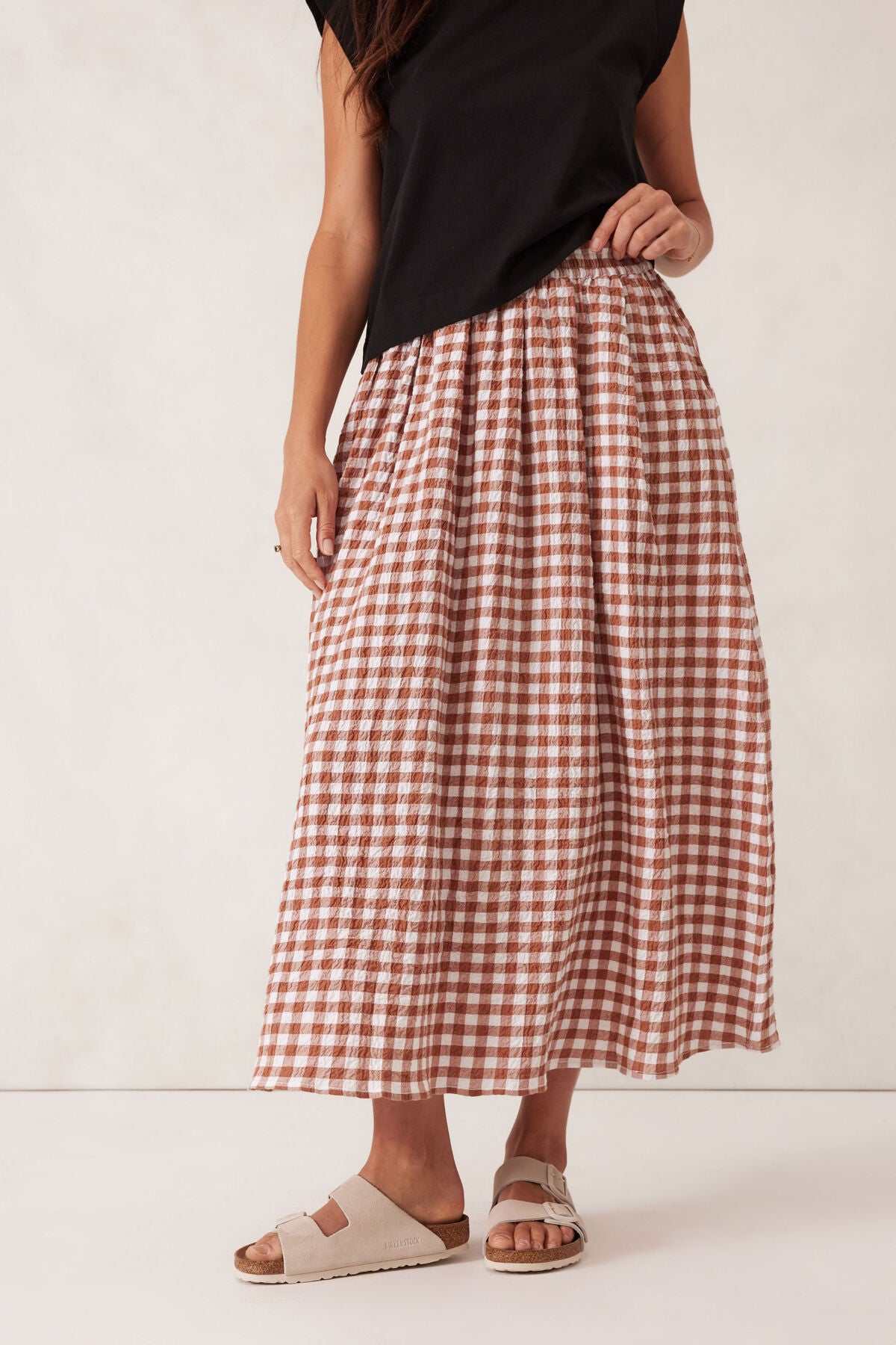 Gingham Maxi Skirt
