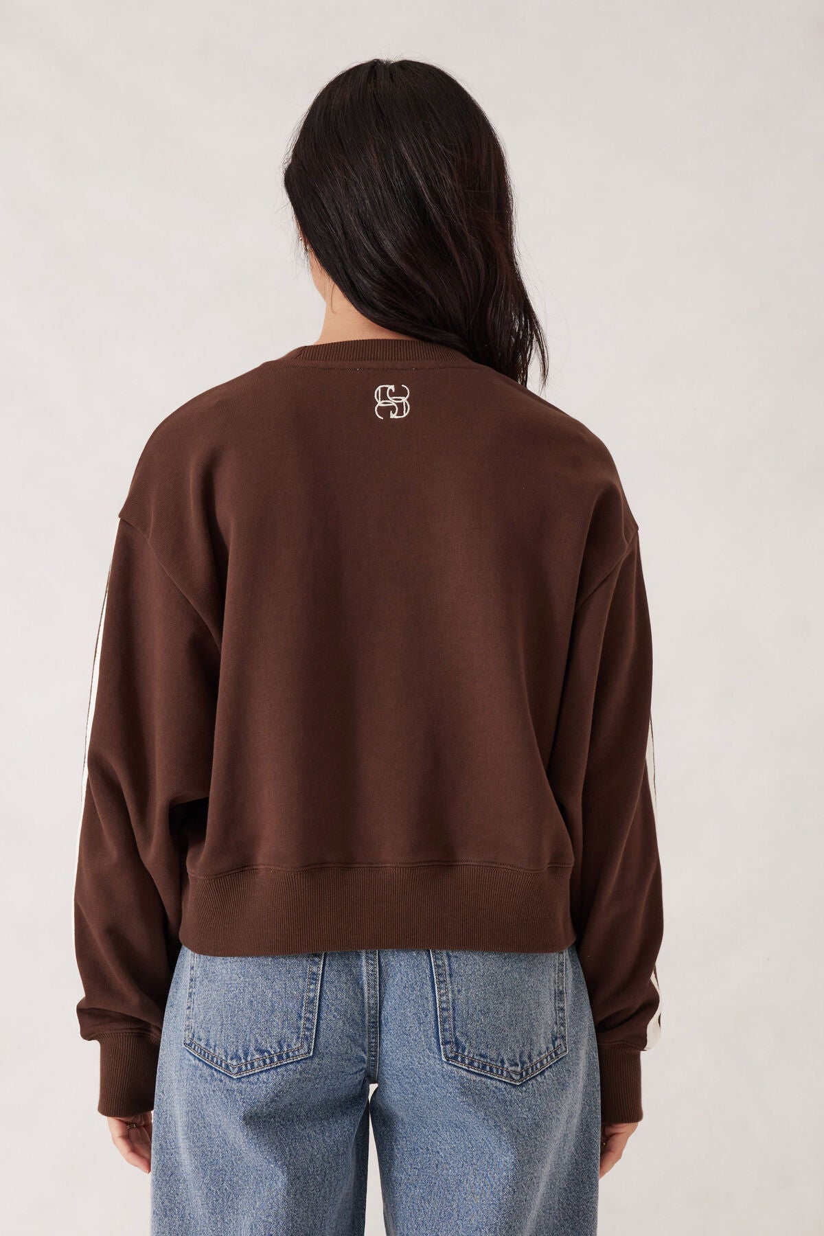 Sporty Slouchy Crew Chocolate