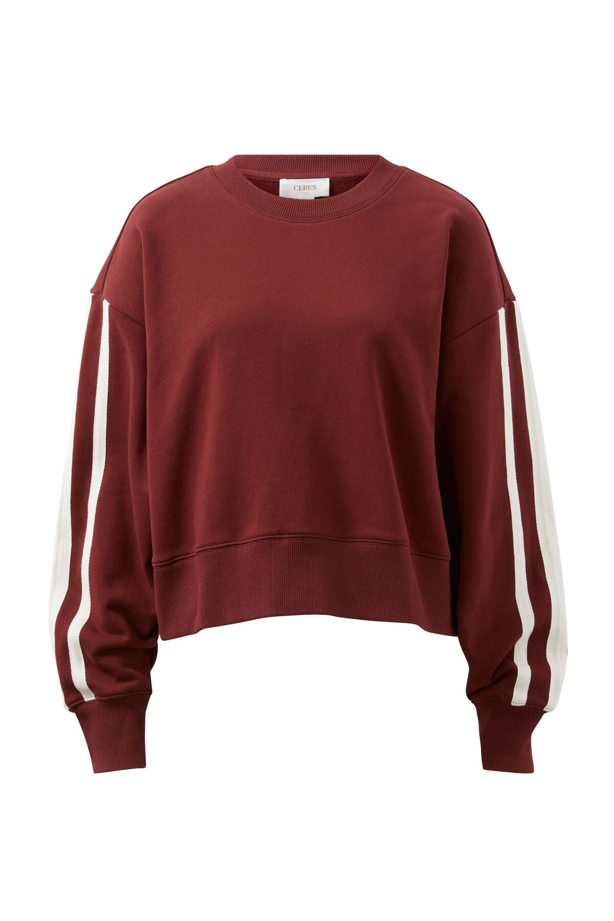 Sporty Slouchy Crew Burgundy