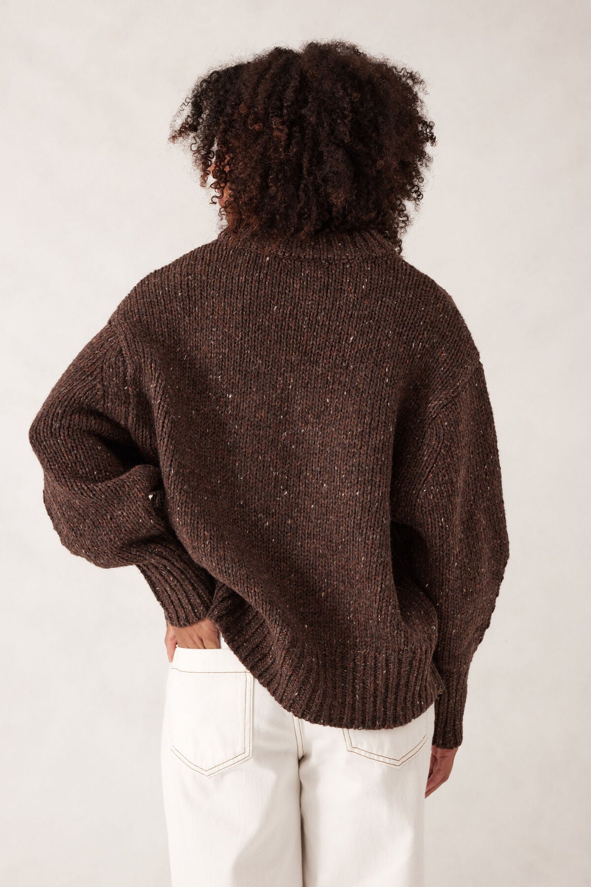 Lofty Knit Crew Choc