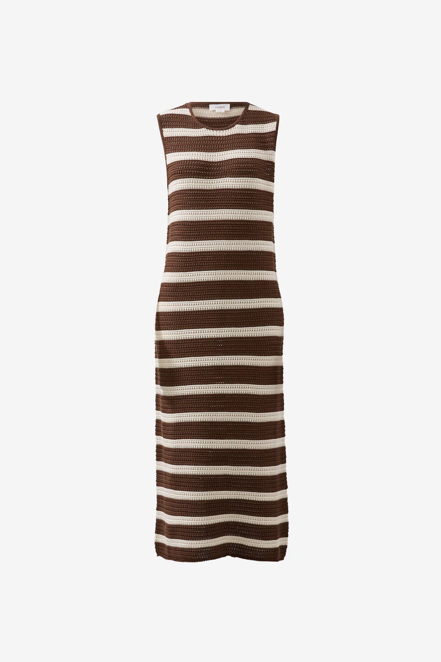 Margot Mesh Knit Tank Dress Chocolate