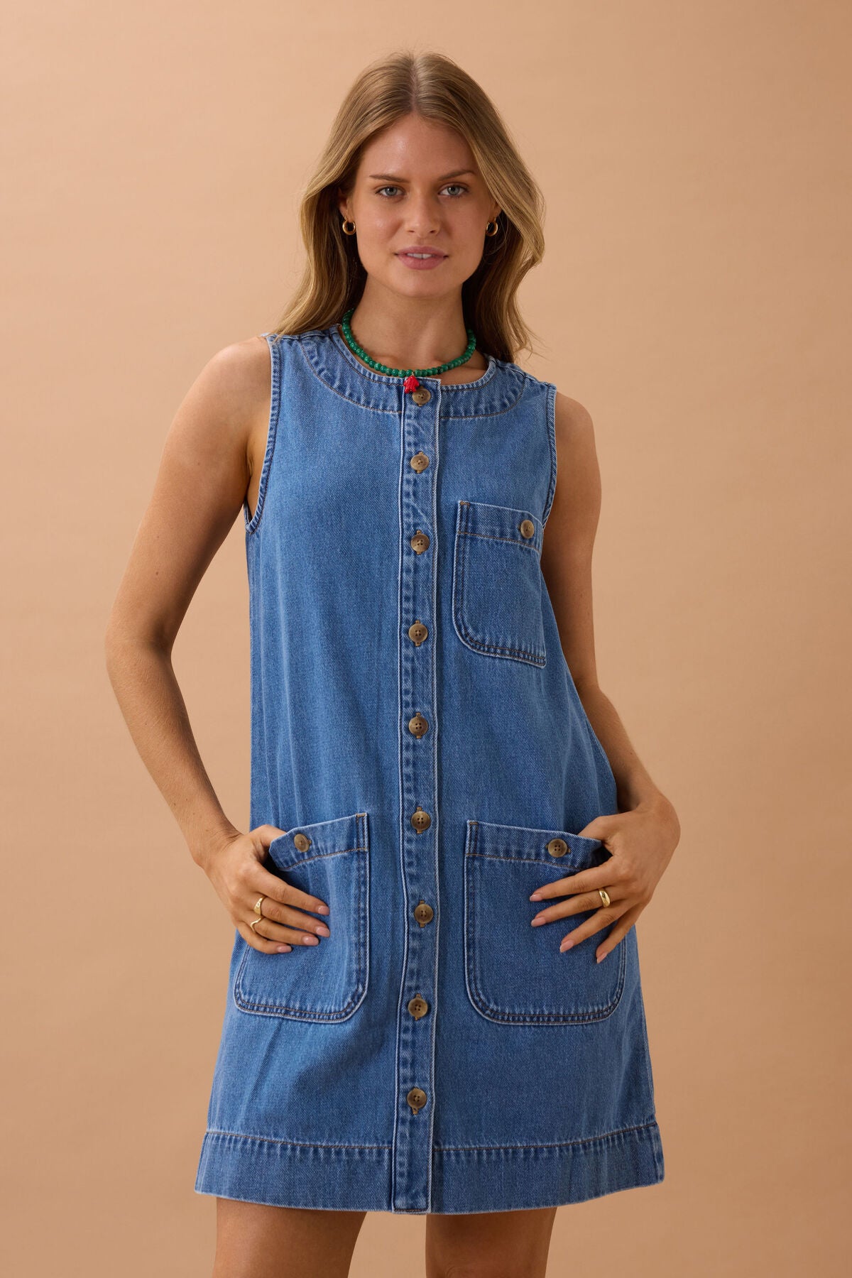 Clara Shift Dress ~ Fresh Indigo