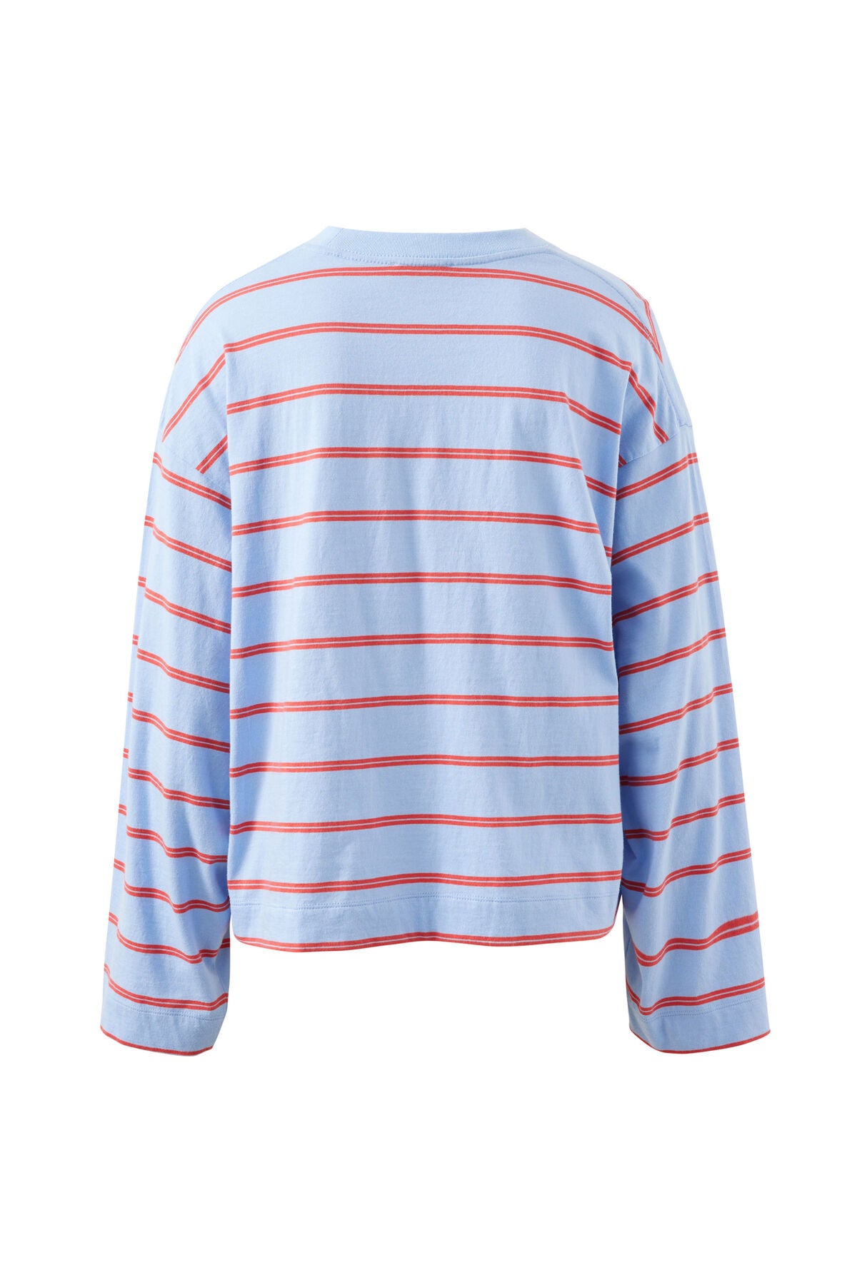 Beau Long Sleeve Slouchy Tee ~ blue + red