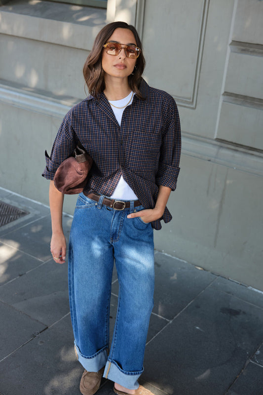 Frannie Cuffed Barrel Jean