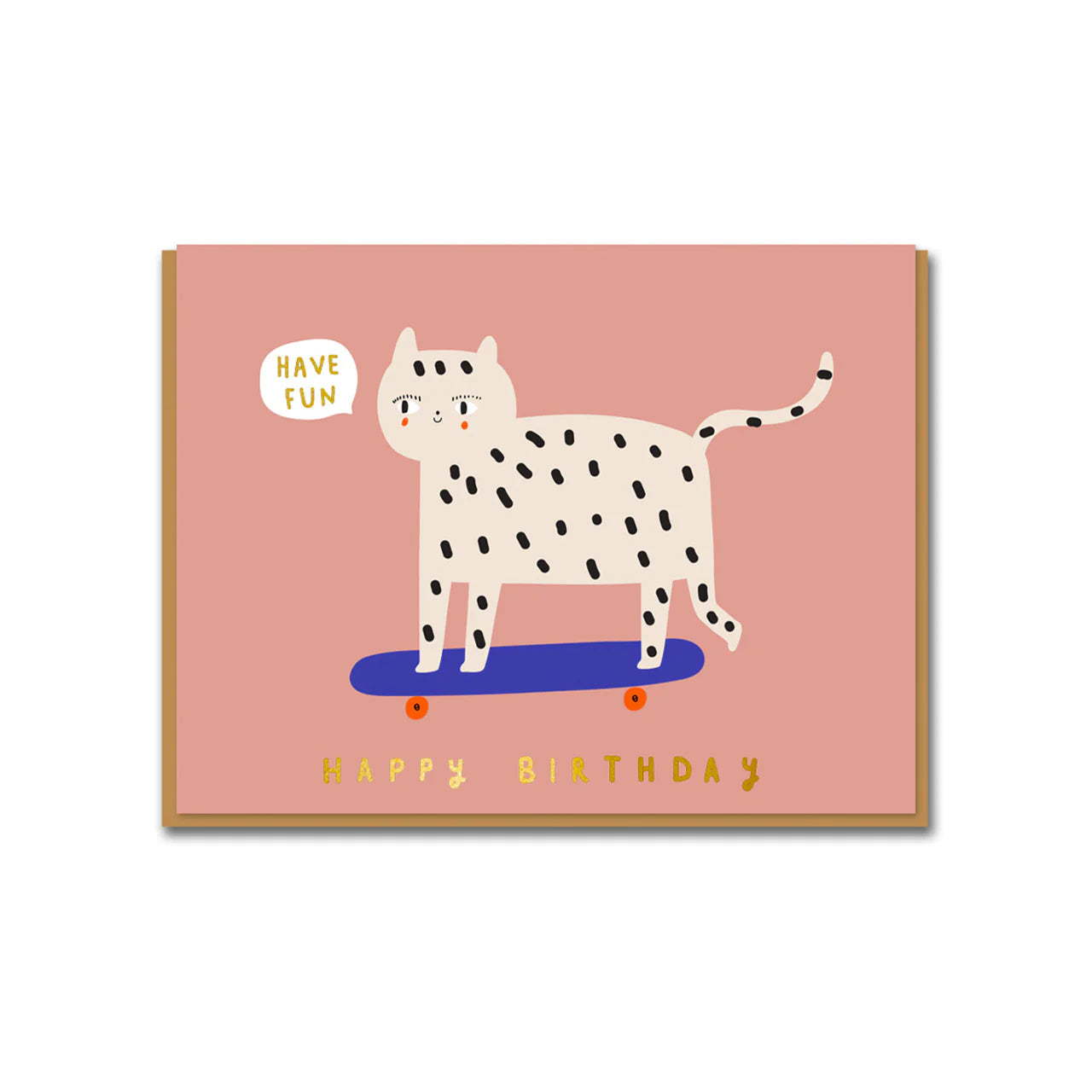 Snow Leopard Birthday Card