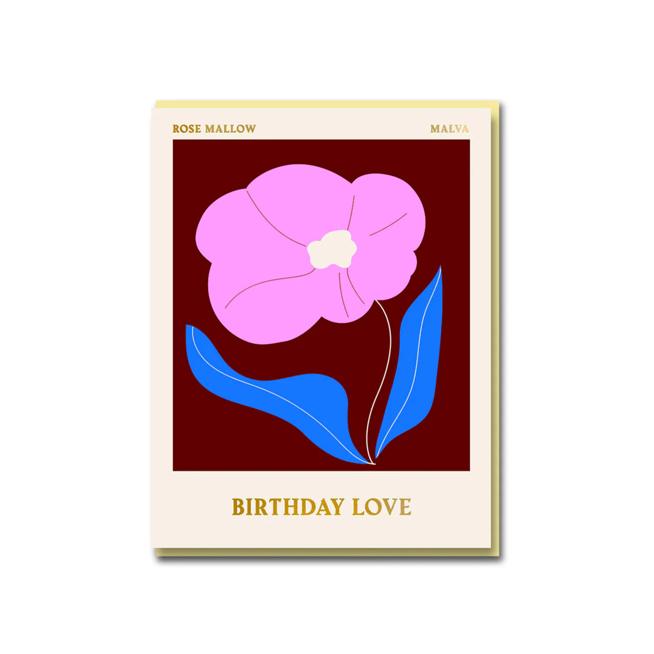 Rose Mallow Birthday Love Card