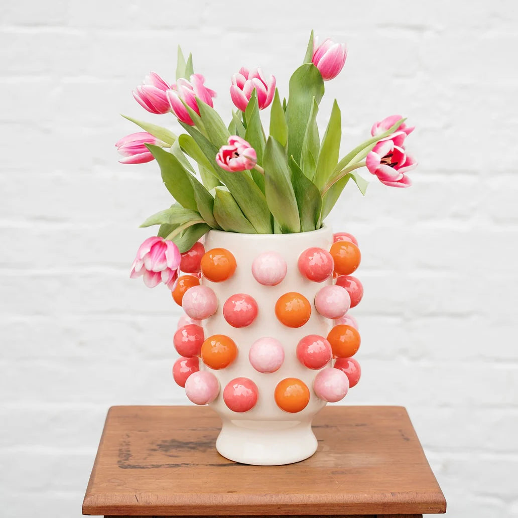 Small Bubble Vase Pink + Orange