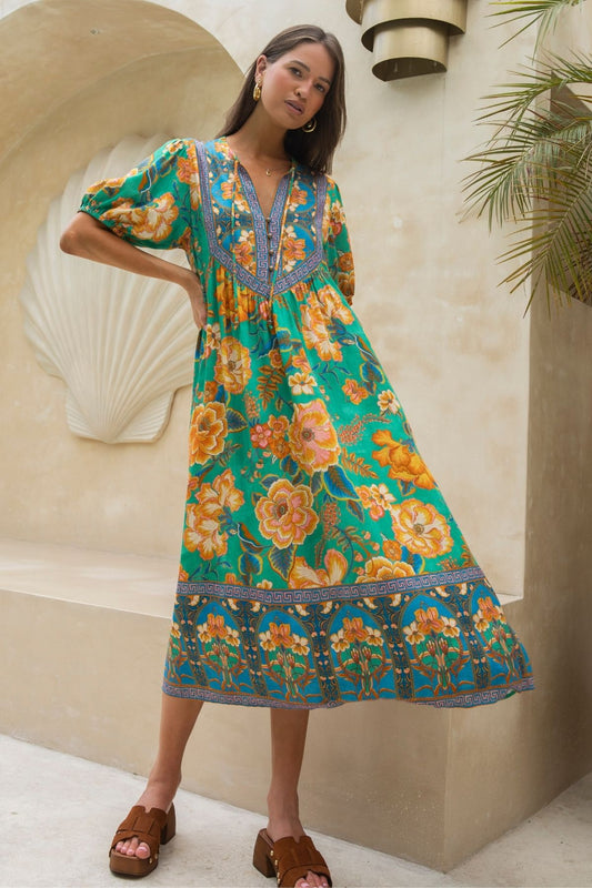 Love Letter Midi Dress - Atlantis