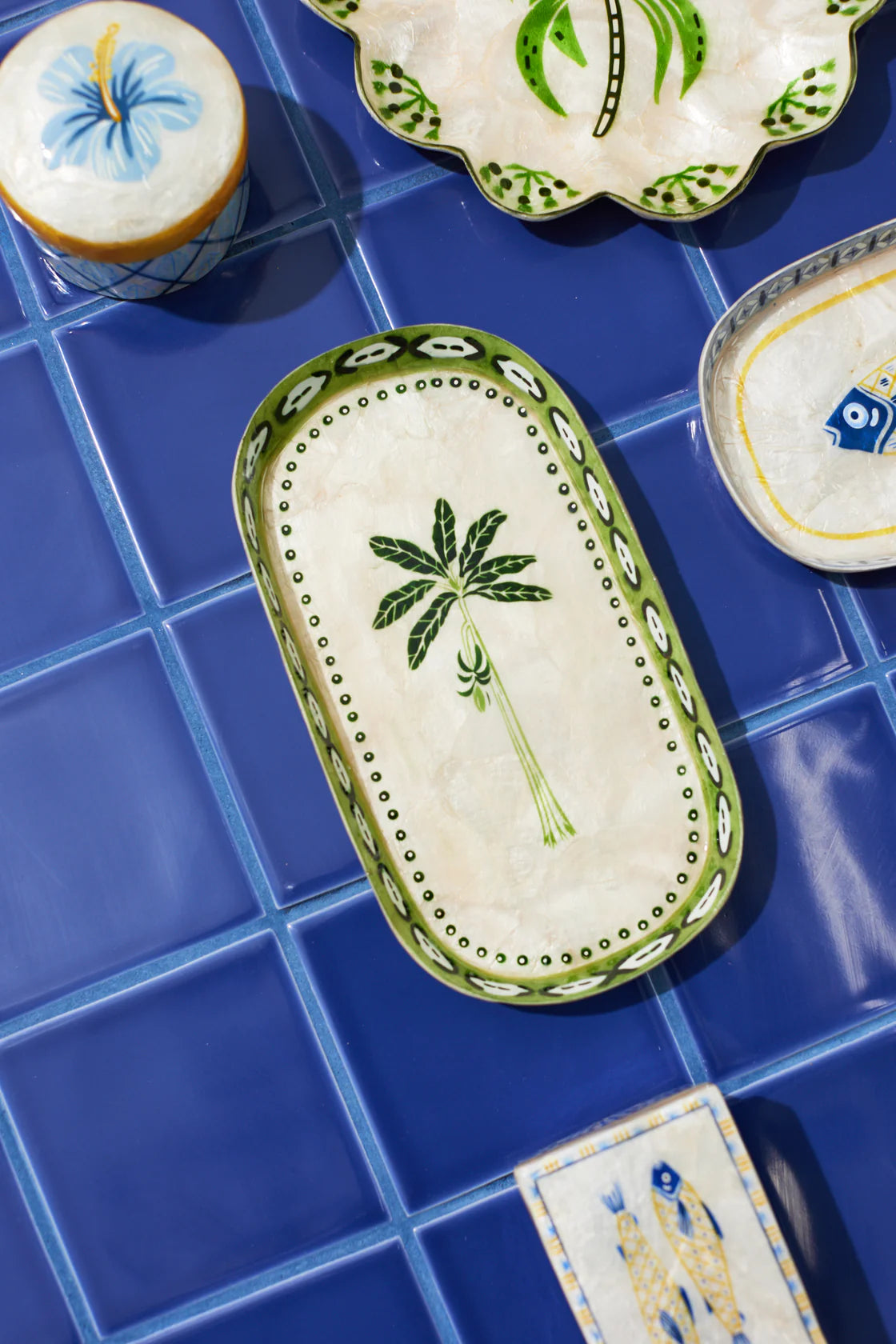 Atlantic Green Palm Tray