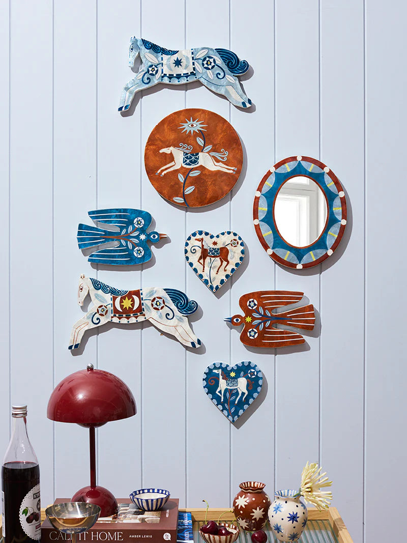 Paloma Heart White Horse Wall Art