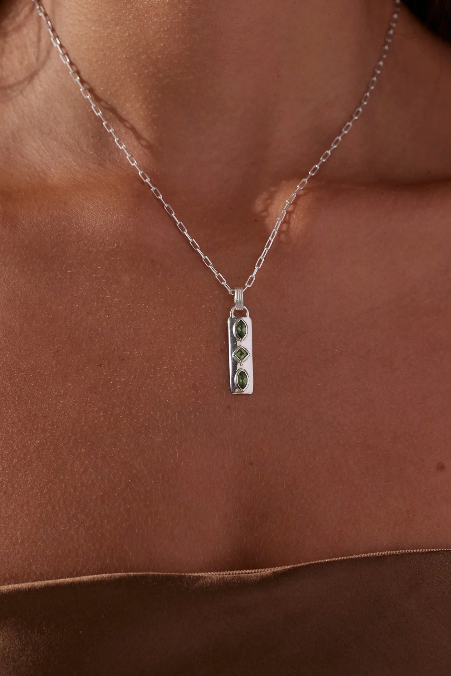 Coronet Apatite Silver Necklace