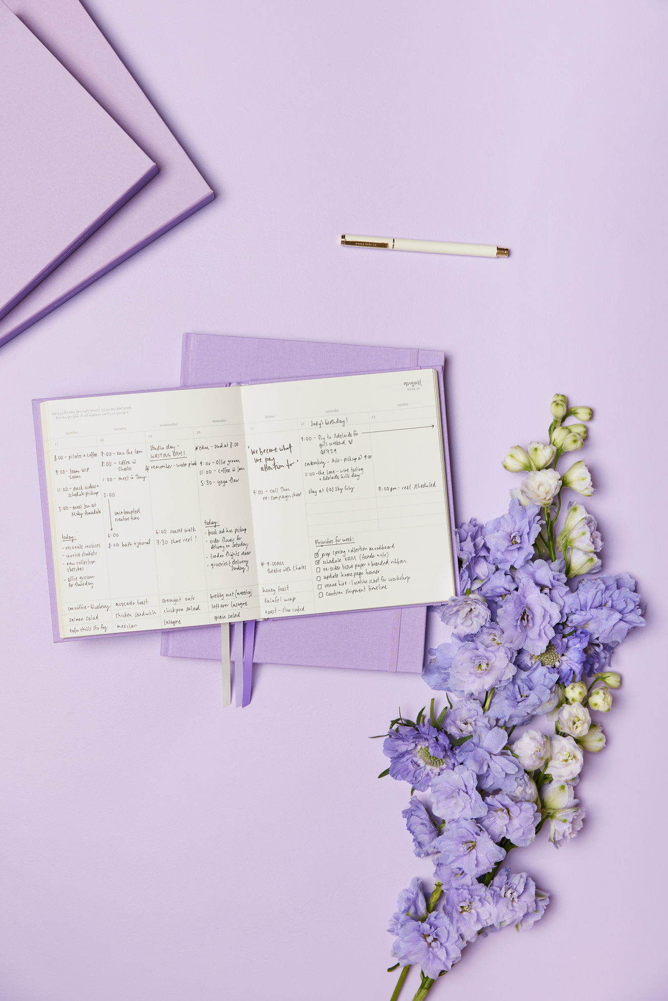 2026 Planner ~ Signature Horizontal Weekly LILAC
