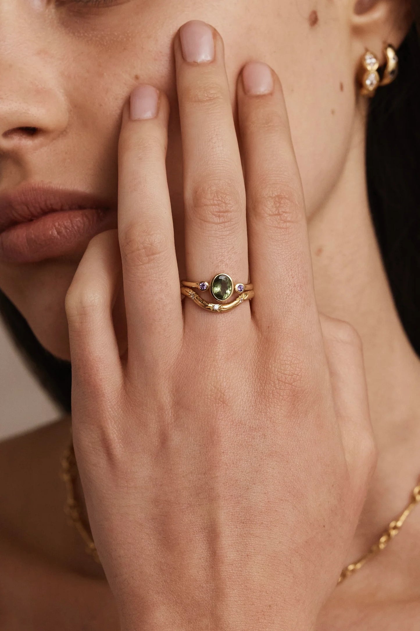 Sophia Apatite Gold Stacker 7/L