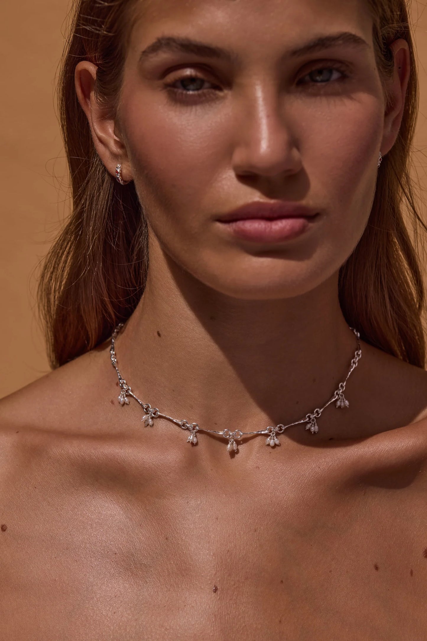 Trinket Pearl Silver Necklace