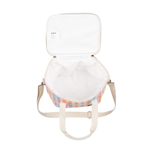Holiday Mini Cooler Rainbow Check