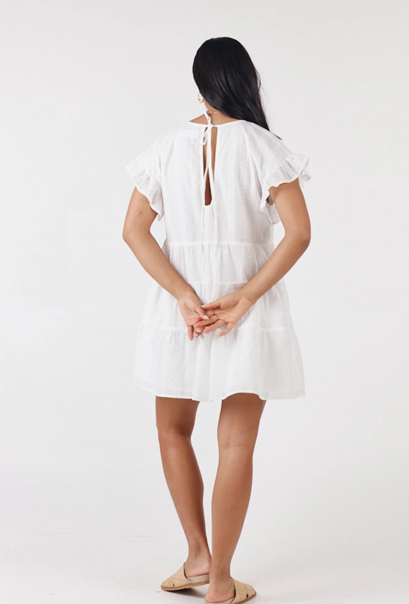 Twilight Mini Dress White Eyelet