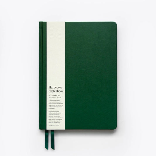 Hard Cover Sketch Book Green A4