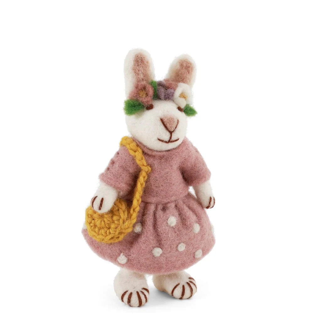 Bunny Small White Girl Flower Hair Band