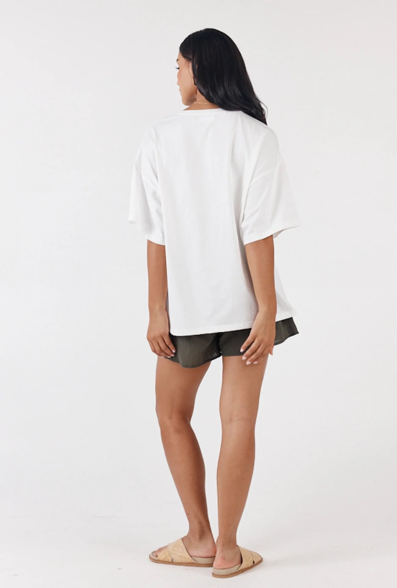 Paradise Tee Ivory and Green