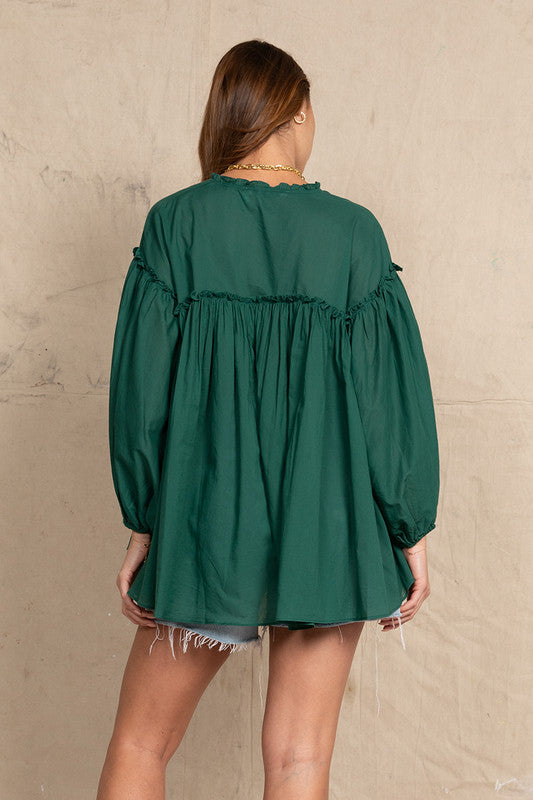Romantic Blouse Emerald