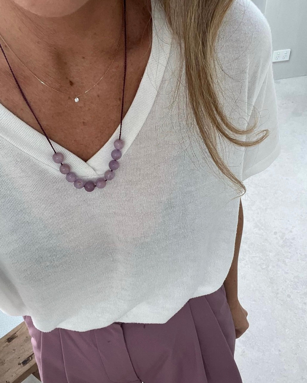 Natalie Gemstone Necklace Kunzite