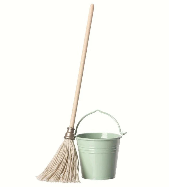 Miniature Bucket and Mop Set