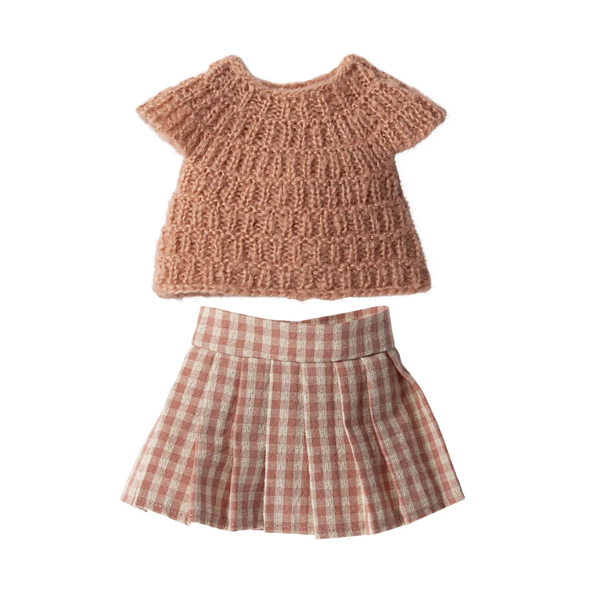 Knitted Skirt and Shirt for Size 3 Bunny