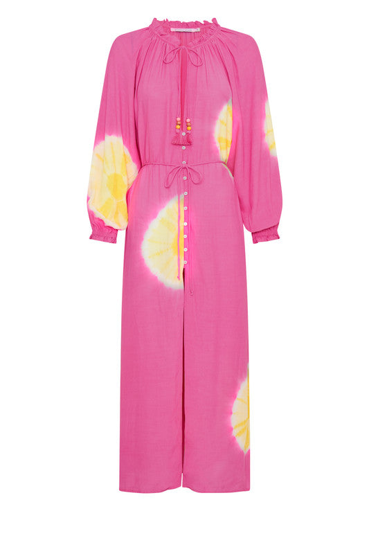 Sphere Ruffle Neck Dress