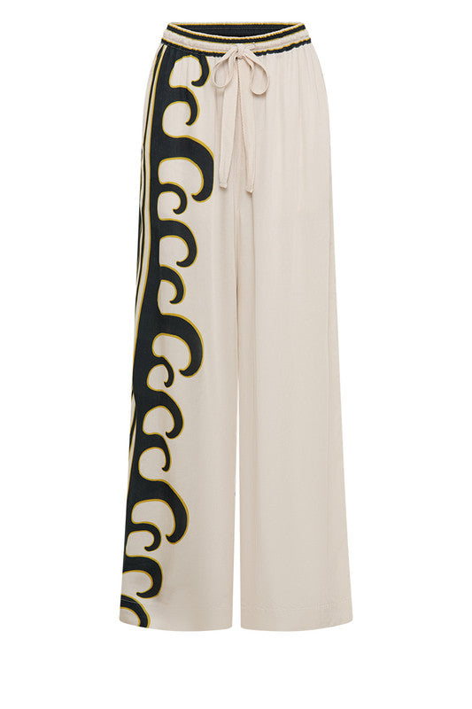 Tide Elastic Waist Pants in Ecru