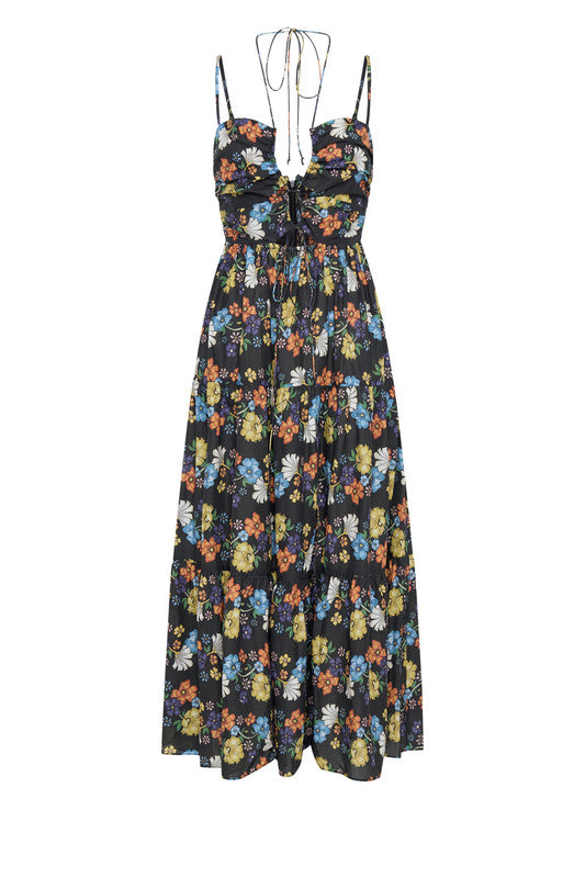 Fleur Halter Dress Black