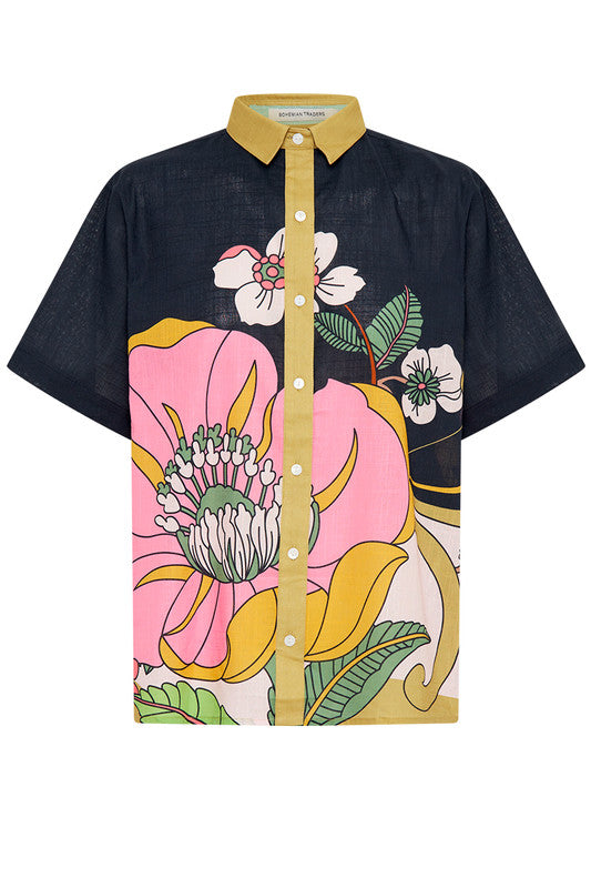 Vivid Button Up Shirt in India ink