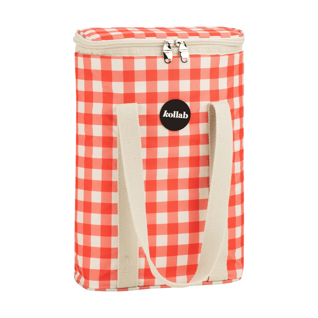 Wine Cooler Bag Red Check